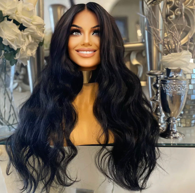 Celebrity brown wavy black online bob human wig