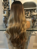 blonde human hair wig Lace front 360 Wig Balayage Wig Ombré Blonde Wig - Celebrity Hair UK