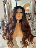 human hair Blend Wig lace front Wig Auburn Chestnut Lace FrontCelebrity Hair UK - Celebrity Hair UK