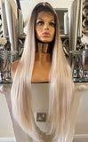 Half up, Half down Blonde Balayage