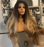 blonde human hair wig Lace front 360 Wig Balayage Wig Ombré Blonde Wig - Celebrity Hair UK