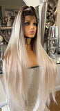 Half up, Half down Blonde Balayage