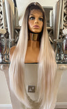 Half up, Half down Blonde Balayage
