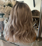 Glamorous, Beautiful creamy blonde wavy unit
