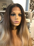 blonde human hair wig Lace front 360 Wig Balayage Wig Ombré Blonde Wig - Celebrity Hair UK