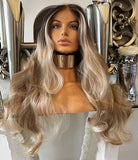 Blonde Lace Front Wig Brown Balayage Lace Wig Natural Wig Blonde Lace Front Wig
