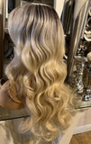 Strawberry Blonde Lace Front Wig Side Part Body Wave Transparent Lace  Wig