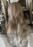 Christina - blonde on blonde platinum bodywave centre part