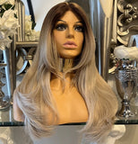 Centre part Ash Blonde