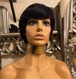 Black 100% Human Hair Hair Wig Short Hair Pixie Wig Bob Wig Short Cut Unisex Wig