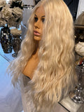 Human Hair Blend Bleach blonde - 613 stunning unit