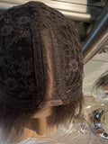Centre part Ash Blonde