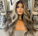 London - body wave Blonde Balayage Wig Centre part
