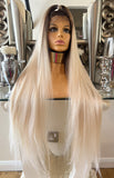 Half up, Half down Blonde Balayage