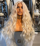 Human Hair Blend Bleach blonde - 613 stunning unit