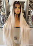 Half up, Half down Blonde Balayage