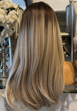 Centre part Ash Blonde