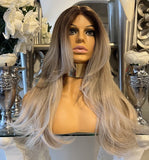 Centre part Ash Blonde