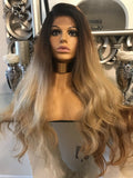blonde human hair wig Lace front 360 Wig Balayage Wig Ombré Blonde Wig - Celebrity Hair UK