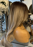 Centre part Ash Blonde