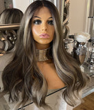 London - body wave Blonde Balayage Wig Centre part