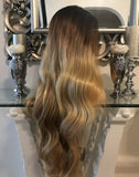 blonde human hair wig Lace front 360 Wig Balayage Wig Ombré Blonde Wig - Celebrity Hair UK