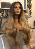 blonde human hair wig Lace front 360 Wig Balayage Wig Ombré Blonde Wig - Celebrity Hair UK