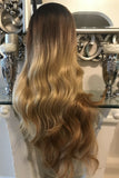 blonde human hair wig Lace front 360 Wig Balayage Wig Ombré Blonde Wig - Celebrity Hair UK