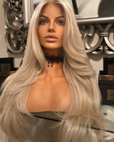 Beautiful blonde lace front wig 613 bleach blonde Wig