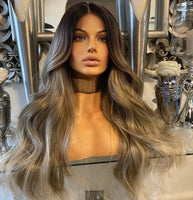 Beautiful balayage Wig Blonde lace front Wig Blonde Wig Centre Part Wig - Celebrity Hair UK