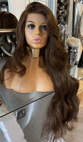 Brown Lace Front Wig Ombré Auburn Brown Wig Bodywave Wig Natural Hair Lace Front