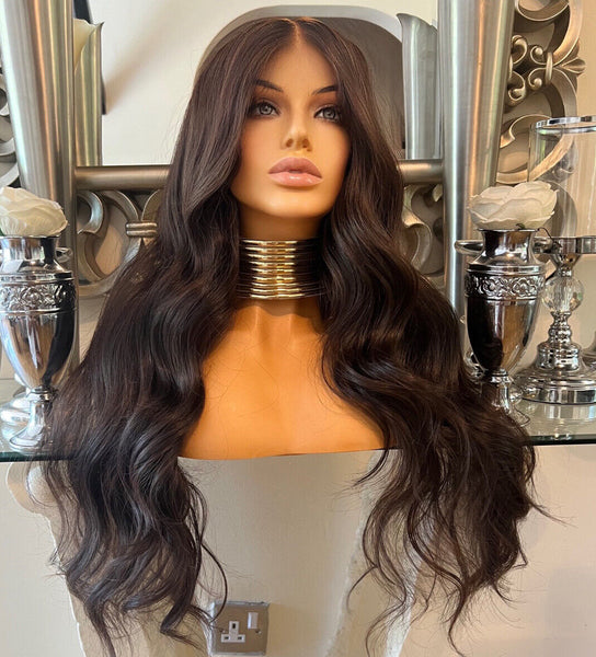 Lace Front Brown Wig Highlights Wig Bodywave