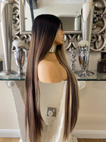 Kim K blonde/brown highlight Balayage Wig