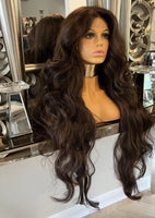 Brown Lace Front Wig Transparent Lace Front Brown Wig Highlights Wig Bodywave