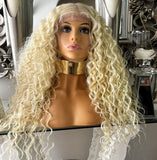 blonde lace front Wig Afro Curly Blonde Wig Yaki Afro Wig Blonde Wig Diana Ross