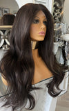 Brown Lace Front Wig Ombré Dark Brown Wig Bodywave Wig Natural Hair Lace Front