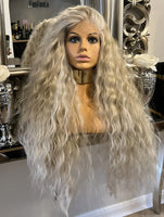 Blonde Curly Lace Front Platinum Blonde Silver Wig  Afro Lightweight Natural Wig