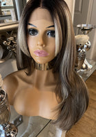 Blonde Lace Front Wig Centre Part lace front Wig Balayage Wig Brown Blonde Wig