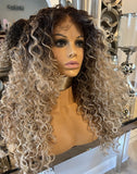 Beyonce Afro Lace Front Wig Caramel Blonde