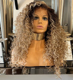 Beyonce Afro Lace Front Wig Caramel Blonde