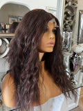 100% Human Hair Wig Auburn Lace Front wig Copper Wig Handmade Wig