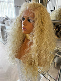 blonde lace front Wig Afro Curly Blonde Wig Yaki Afro Wig Blonde Wig Diana Ross