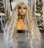 Blonde Curly Lace Front Platinum Blonde Silver Wig  Afro Lightweight Natural Wig