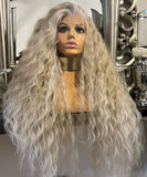 Blonde Curly Lace Front Platinum Blonde Silver Wig  Afro Lightweight Natural Wig