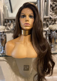 India Brown Lace Front Wig Transparent Lace Front Brown Wig Blonde Highlight Wig - Celebrity Hair UK