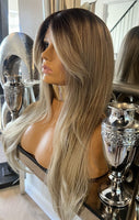 Mandy - blonde Lace Front Wig Ash Blonde Fringe