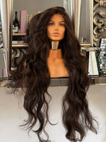 Brown Lace Front Wig Transparent Lace Front Brown Wig Highlights Wig Bodywave