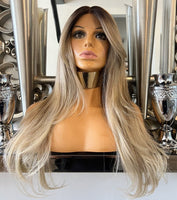 Mandy - blonde Lace Front Wig Ash Blonde Fringe