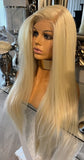 Blonde Human Hair Blend Wig 613 Blonde Lace Front Wig Bleach Blonde Wig