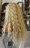 blonde lace front Wig Afro Curly Blonde Wig Yaki Afro Wig Blonde Wig Diana Ross